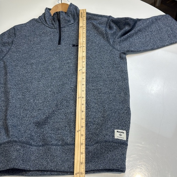 Roots Women's Heathered Blue Zip Up Sweater Size XS - Picture 7 of 8